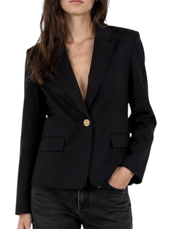 Anne Klein Jackets & Blazers - Size M Anne Klein Black Gold Button Tailored Blazer